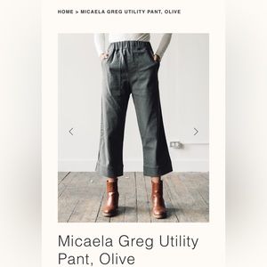 Micaela Greg Utility Pant Olive Medium